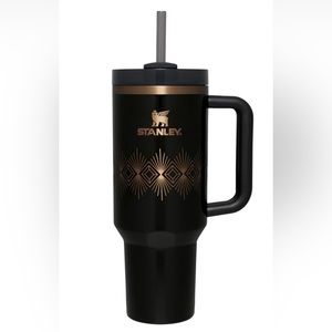 NEW Stanley Deco Quencher H2.0 FlowState Tumbler -  Black Gloss Deco 40 oz